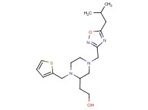 2-[4-[(5-isobutyl-1,2,4-oxadiazol-3-yl)methyl]-1-(2-thienylmethyl)-2-piperazinyl]ethanol