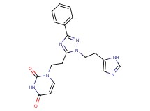 1-(2-{1-[2-(1H-imidazol-5-yl)ethyl]-3-phenyl-1H-1,2,4-triazol-5-yl}ethyl)pyrimidine-2,4(1H,3H)-dione