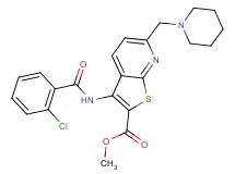 methyl 3-[(2-chlorobenzoyl)amino]-6-(1-piperidinylmethyl)thieno[2,3-b]pyridine-2-carboxylate