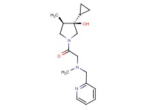 (3R*,4R*)-3-cyclopropyl-4-methyl-1-[N-methyl-N-(2-pyridinylmethyl)glycyl]-3-pyrrolidinol