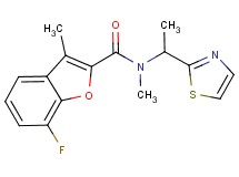 7-fluoro-N,3-dimethyl-N-[1-(1,3-thiazol-2-yl)ethyl]-1-benzofuran-2-carboxamide
