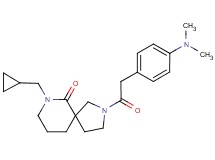 7-(cyclopropylmethyl)-2-{[4-(dimethylamino)phenyl]acetyl}-2,7-diazaspiro[4.5]decan-6-one