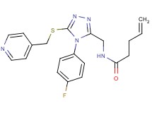 N-({4-(4-fluorophenyl)-5-[(4-pyridinylmethyl)thio]-4H-1,2,4-triazol-3-yl}methyl)-4-pentenamide