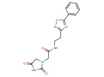 2-(2,4-dioxoimidazolidin-1-yl)-N-[2-(5-phenyl-1,2,4-oxadiazol-3-yl)ethyl]acetamide