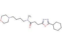 3-(5-cyclohexyl-1,3,4-oxadiazol-2-yl)-N-methyl-N-[4-(4-morpholinyl)butyl]propanamide