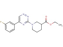 ethyl 1-[5-(3-fluorophenyl)-1,2,4-triazin-3-yl]-3-piperidinecarboxylate