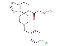 1'-(4-chlorobenzyl)-5-(methoxyacetyl)-1,5,6,7-tetrahydrospiro[imidazo[4,5-c]pyridine-4,4'-piperidine]