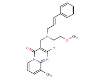 2-chloro-3-({(2-methoxyethyl)[(2E)-3-phenylprop-2-en-1-yl]amino}methyl)-9-methyl-4H-pyrido[1,2-a]pyrimidin-4-one