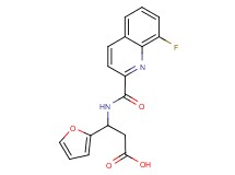 3-{[(8-fluoro-2-quinolinyl)carbonyl]amino}-3-(2-furyl)propanoic acid