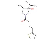 (3R*,4R*)-3-isopropyl-4-methyl-1-[4-(2-thienyl)butanoyl]-3-pyrrolidinol