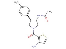 N-[(3S*,4R*)-1-[(3-amino-2-thienyl)carbonyl]-4-(4-methylphenyl)-3-pyrrolidinyl]acetamide