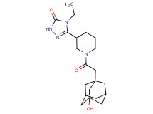 4-ethyl-5-{1-[(3-hydroxy-1-adamantyl)acetyl]piperidin-3-yl}-2,4-dihydro-3H-1,2,4-triazol-3-one