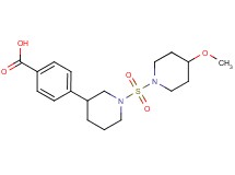 4-{1-[(4-methoxypiperidin-1-yl)sulfonyl]piperidin-3-yl}benzoic acid