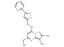 5-ethyl-2,3-dimethyl-N-[(3-pyridin-2-ylisoxazol-5-yl)methyl]pyrazolo[1,5-a]pyrimidin-7-amine