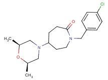 1-(4-chlorobenzyl)-5-[(2R*,6S*)-2,6-dimethyl-4-morpholinyl]-2-azepanone