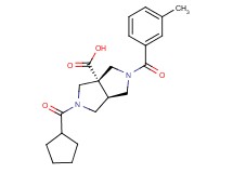 (3aR*,6aR*)-2-(cyclopentylcarbonyl)-5-(3-methylbenzoyl)hexahydropyrrolo[3,4-c]pyrrole-3a(1H)-carboxylic acid