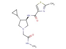 N-{rel-(3R,4S)-4-cyclopropyl-1-[2-(methylamino)-2-oxoethyl]-3-pyrrolidinyl}-2-methyl-1,3-thiazole-4-carboxamide hydrochloride