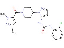 N-(2-chlorophenyl)-N'-(1-{1-[(1,3-dimethyl-1H-pyrazol-5-yl)carbonyl]-4-piperidinyl}-1H-pyrazol-5-yl)urea
