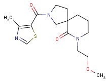 7-(2-methoxyethyl)-2-[(4-methyl-1,3-thiazol-5-yl)carbonyl]-2,7-diazaspiro[4.5]decan-6-one