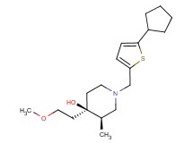 (3R*,4R*)-1-[(5-cyclopentyl-2-thienyl)methyl]-4-(2-methoxyethyl)-3-methylpiperidin-4-ol