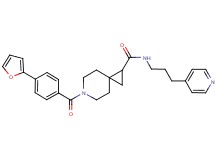 6-[4-(2-furyl)benzoyl]-N-[3-(4-pyridinyl)propyl]-6-azaspiro[2.5]octane-1-carboxamide