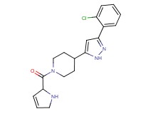 4-[3-(2-chlorophenyl)-1H-pyrazol-5-yl]-1-(2,5-dihydro-1H-pyrrol-2-ylcarbonyl)piperidine hydrochloride