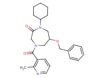 6-(benzyloxy)-1-cyclohexyl-4-[(2-methyl-3-pyridinyl)carbonyl]-1,4-diazepan-2-one