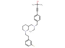 4-(4-{[ethyl({1-[2-(3-fluorophenyl)ethyl]-3-piperidinyl}methyl)amino]methyl}phenyl)-2-methyl-3-butyn-2-ol
