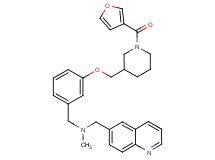 (3-{[1-(3-furoyl)-3-piperidinyl]methoxy}benzyl)methyl(6-quinolinylmethyl)amine