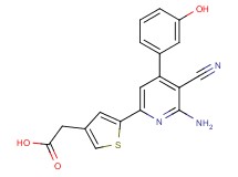 {5-[6-amino-5-cyano-4-(3-hydroxyphenyl)pyridin-2-yl]-3-thienyl}acetic acid