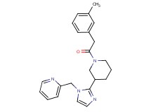2-[(2-{1-[(3-methylphenyl)acetyl]-3-piperidinyl}-1H-imidazol-1-yl)methyl]pyridine