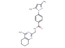 4-(3,5-dimethyl-1H-pyrazol-1-yl)-N-[(4-methyl-5,6,7,8-tetrahydroquinazolin-2-yl)methyl]benzamide