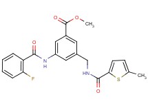 methyl 3-[(2-fluorobenzoyl)amino]-5-({[(5-methyl-2-thienyl)carbonyl]amino}methyl)benzoate