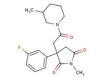 3-(3-fluorophenyl)-1-methyl-3-[2-(3-methyl-1-piperidinyl)-2-oxoethyl]-2,5-pyrrolidinedione