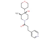 (3R*,4R*)-3-methyl-1-[3-(4-pyridinyl)propanoyl]-4-(tetrahydro-2H-pyran-4-yl)-4-piperidinol