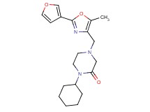 1-cyclohexyl-4-{[2-(3-furyl)-5-methyl-1,3-oxazol-4-yl]methyl}-2-piperazinone