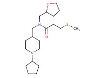 N-[(1-cyclopentyl-4-piperidinyl)methyl]-3-(methylthio)-N-(tetrahydro-2-furanylmethyl)propanamide