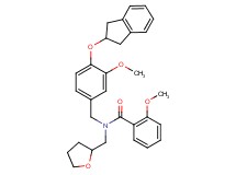 N-[4-(2,3-dihydro-1H-inden-2-yloxy)-3-methoxybenzyl]-2-methoxy-N-(tetrahydro-2-furanylmethyl)benzamide