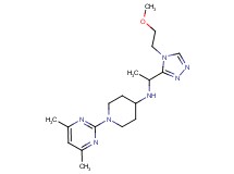 1-(4,6-dimethylpyrimidin-2-yl)-N-{1-[4-(2-methoxyethyl)-4H-1,2,4-triazol-3-yl]ethyl}piperidin-4-amine