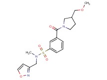 N-(isoxazol-3-ylmethyl)-3-{[3-(methoxymethyl)pyrrolidin-1-yl]carbonyl}-N-methylbenzenesulfonamide