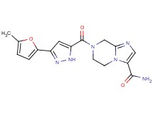 7-{[3-(5-methyl-2-furyl)-1H-pyrazol-5-yl]carbonyl}-5,6,7,8-tetrahydroimidazo[1,2-a]pyrazine-3-carboxamide