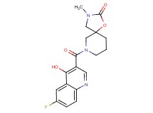 7-[(6-fluoro-4-hydroxy-3-quinolinyl)carbonyl]-3-methyl-1-oxa-3,7-diazaspiro[4.5]decan-2-one