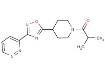 3-[5-(1-isobutyryl-4-piperidinyl)-1,2,4-oxadiazol-3-yl]pyridazine