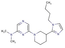 6-[3-(1-butyl-1H-imidazol-2-yl)-1-piperidinyl]-N,N-dimethyl-2-pyrazinamine