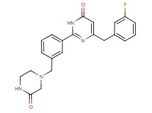 6-(3-fluorobenzyl)-2-{3-[(3-oxo-1-piperazinyl)methyl]phenyl}-4(3H)-pyrimidinone