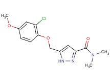 5-[(2-chloro-4-methoxyphenoxy)methyl]-N,N-dimethyl-1H-pyrazole-3-carboxamide