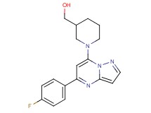 {1-[5-(4-fluorophenyl)pyrazolo[1,5-a]pyrimidin-7-yl]-3-piperidinyl}methanol