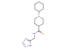 1-cyclohexyl-N-(1H-tetrazol-5-ylmethyl)-4-piperidinecarboxamide