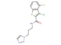 3-chloro-4-fluoro-N-[3-(1H-1,2,3-triazol-1-yl)propyl]-1-benzothiophene-2-carboxamide