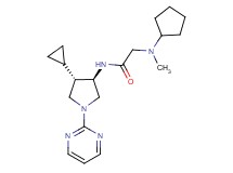 N~2~-cyclopentyl-N~1~-[rel-(3R,4S)-4-cyclopropyl-1-(2-pyrimidinyl)-3-pyrrolidinyl]-N~2~-methylglycinamide hydrochloride